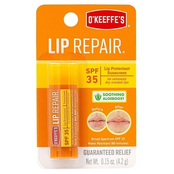 Okeeffes SPF 35 Lip Repair Balm, 015 oz Stick K0900002